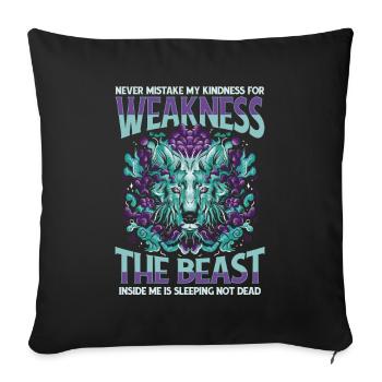 Loup Loups Animal Hurlement - Housse de coussin décorative 45 x 45 cm - noir - Devant