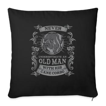 Cane Corso Hund - Sofakissenbezug 45 x 45 cm - Schwarz - Vorne