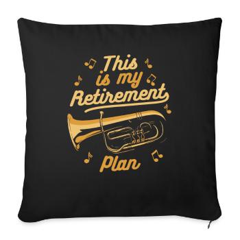 Tuba tuba player - Sofa pillowcase 17,3'' x 17,3'' (45 x 45 cm) - black - Front