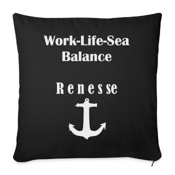 Work Life Sea 2023 - Sofakissenbezug 45 x 45 cm - Schwarz - Vorne