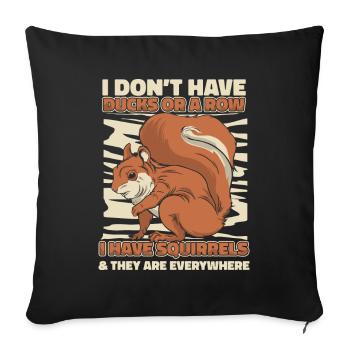 Squirrel Animal Rodent - Sofa pillowcase 17,3'' x 17,3'' (45 x 45 cm) - black - Front