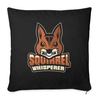 Squirrel Animal Rodent - Sofa pillowcase 17,3'' x 17,3'' (45 x 45 cm) - black - Front