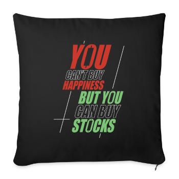 Stock Trading Trader Exchange Trading Stocks - Sofa pillowcase 17,3'' x 17,3'' (45 x 45 cm) - black - Front