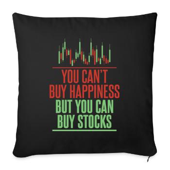 Stock Trading Trader Exchange Trading Stocks - Sofa pillowcase 17,3'' x 17,3'' (45 x 45 cm) - black - Front