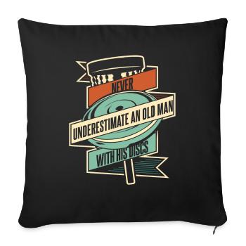 Sport Ulitmate Disc Golf - Sofa pillowcase 17,3'' x 17,3'' (45 x 45 cm) - black - Front