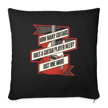 Guitar Guitarist Musician Acoustic Guitar Instruments - Sofa pillowcase 17,3'' x 17,3'' (45 x 45 cm) - black - Front