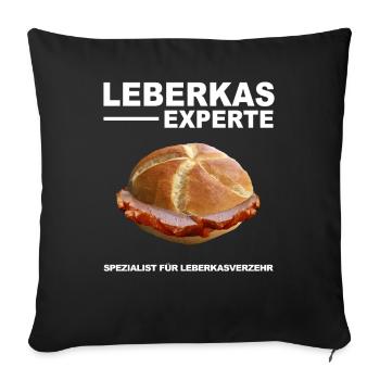 Leberkäs Bayern Leberkas Semmel Fleischkäse - Sofakissenbezug 45 x 45 cm - Schwarz - Vorne