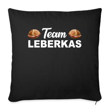 Leberkäs Bayern Leberkas Semmel Fleischkäse - Sofakissenbezug 45 x 45 cm - Schwarz - Vorne