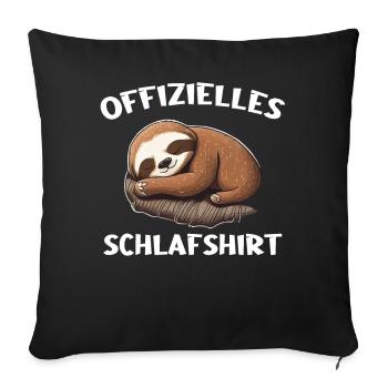 Faultier Faultiere Tier Schlafen Faul - Sofakissenbezug 45 x 45 cm - Schwarz - Vorne