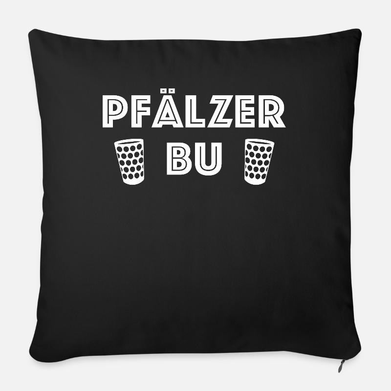 Pfalz Pfälzer Rheinland Pfalz - Sofakissenbezug 45 x 45 cm - Schwarz
