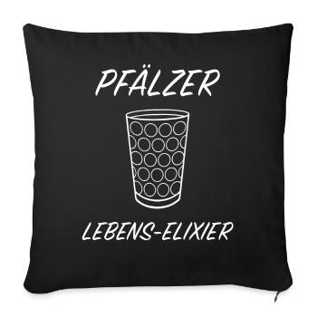 Pfalz Pfälzer Rheinland Pfalz - Sofakissenbezug 45 x 45 cm - Schwarz - Vorne