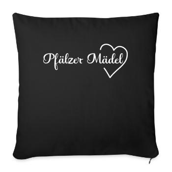Pfalz Pfälzer Rheinland Pfalz - Sofakissenbezug 45 x 45 cm - Schwarz - Vorne