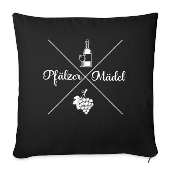Pfalz Pfälzer Rheinland Pfalz - Sofakissenbezug 45 x 45 cm - Schwarz - Vorne