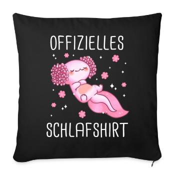 Axolotl Schwanzlurch Axolotls - Sofakissenbezug 45 x 45 cm - Schwarz - Vorne