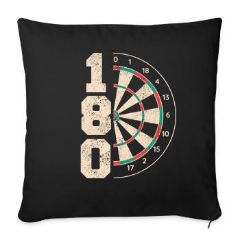 Darts Darts Darts Player Darts - Sofa pillowcase 17,3'' x 17,3'' (45 x 45 cm) - black - Front