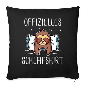 Faultier Faultiere Tier Schlafen Faul - Sofakissenbezug 45 x 45 cm - Schwarz - Vorne