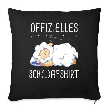 Schafe Schafherde Bauernhof Landwirt Schäfer - Sofakissenbezug 45 x 45 cm - Schwarz - Vorne