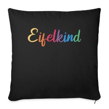 Eifel Eifelkind Rheinland Pfalz - Sofakissenbezug 45 x 45 cm - Schwarz - Vorne