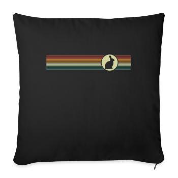 Lapin Lapin Lapin Animal de compagnie - Housse de coussin décorative 45 x 45 cm - noir - Devant