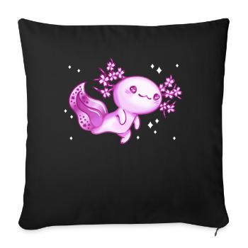 Axolotl axolotl amphibien caudale axolotls - Housse de coussin décorative 45 x 45 cm - noir - Devant