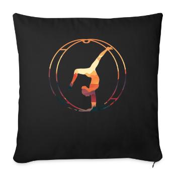 Rhönrad Gymnastics Gymnastics Rhönräder Wheel - Sofa pillowcase 17,3'' x 17,3'' (45 x 45 cm) - black - Front