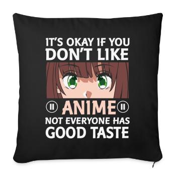 TV, watch TV, series - Sofa pillowcase 17,3'' x 17,3'' (45 x 45 cm) - black - Front