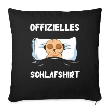 Erdmännchen Scharrtier Tier - Sofakissenbezug 45 x 45 cm - Schwarz - Vorne
