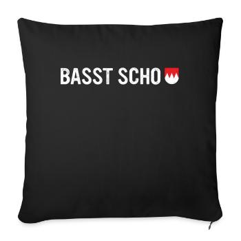 Franken Bayern Nürnberg Frankenland Fränkisch - Sofakissenbezug 45 x 45 cm - Schwarz - Vorne