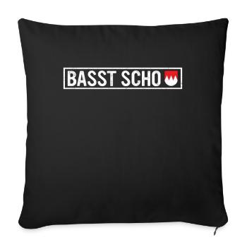 Franken Bayern Nürnberg Frankenland Fränkisch - Sofakissenbezug 45 x 45 cm - Schwarz - Vorne