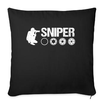 Photographer Photography - Sofa pillowcase 17,3'' x 17,3'' (45 x 45 cm) - black - Front