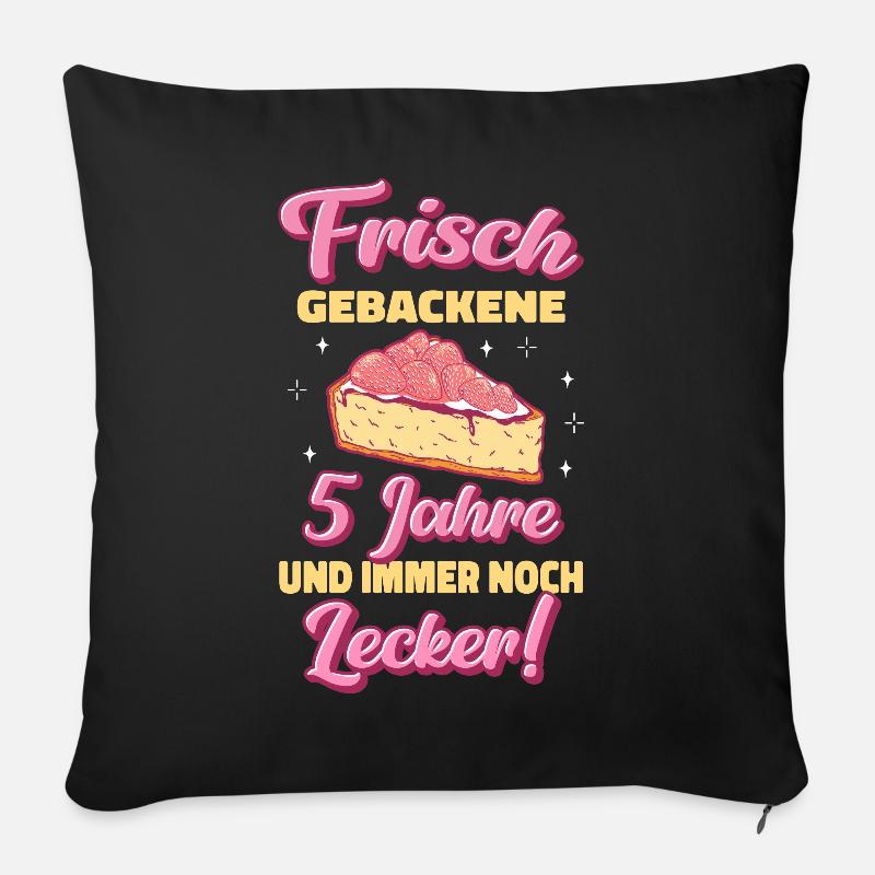 Geschenk 5 Jahre Geburtstagskind - Sofakissenbezug 45 x 45 cm - Schwarz