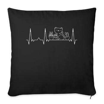 Chaton chaton Chat Animal Chats - Housse de coussin décorative 45 x 45 cm - noir - Devant