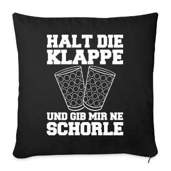 Pfalz Pfälzer Rheinland Pfalz Schorle - Sofakissenbezug 45 x 45 cm - Schwarz - Vorne