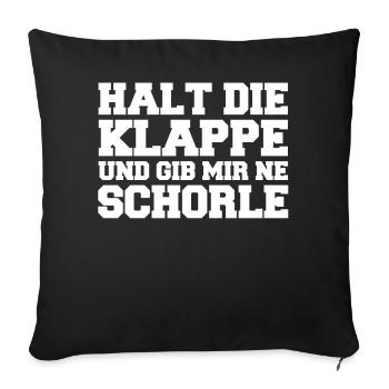 Pfalz Pfälzer Rheinland Pfalz Schorle - Sofakissenbezug 45 x 45 cm - Schwarz - Vorne