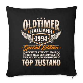Oldtimer Baujahr 1994 Jahrgang Geburtstag Geschenk - Sofakissenbezug 45 x 45 cm - Schwarz - Vorne