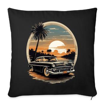 Classic Cars 1950 - Sofa pillowcase 17,3'' x 17,3'' (45 x 45 cm) - black - Front