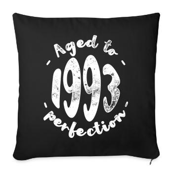 Vieilli à la perfection en 1993 - Housse de coussin décorative 45 x 45 cm - noir - Devant