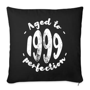 Aged to 1999 Perfection - Sofa pillowcase 17,3'' x 17,3'' (45 x 45 cm) - black - Front