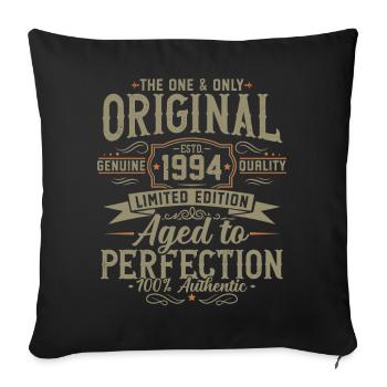 Original 1994 Vintage Vintage cadeau d’anniversaire - Housse de coussin décorative 45 x 45 cm - noir - Devant