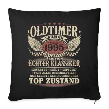Oldtimer Baujahr 1995 Jahrgang Geburtstag Geschenk - Sofakissenbezug 45 x 45 cm - Schwarz - Vorne