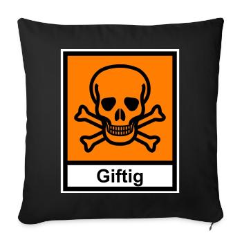 Vénéneux - Housse de coussin décorative 45 x 45 cm - noir - Devant