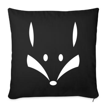 Intelligent comme un renard - Housse de coussin décorative 45 x 45 cm - noir - Devant
