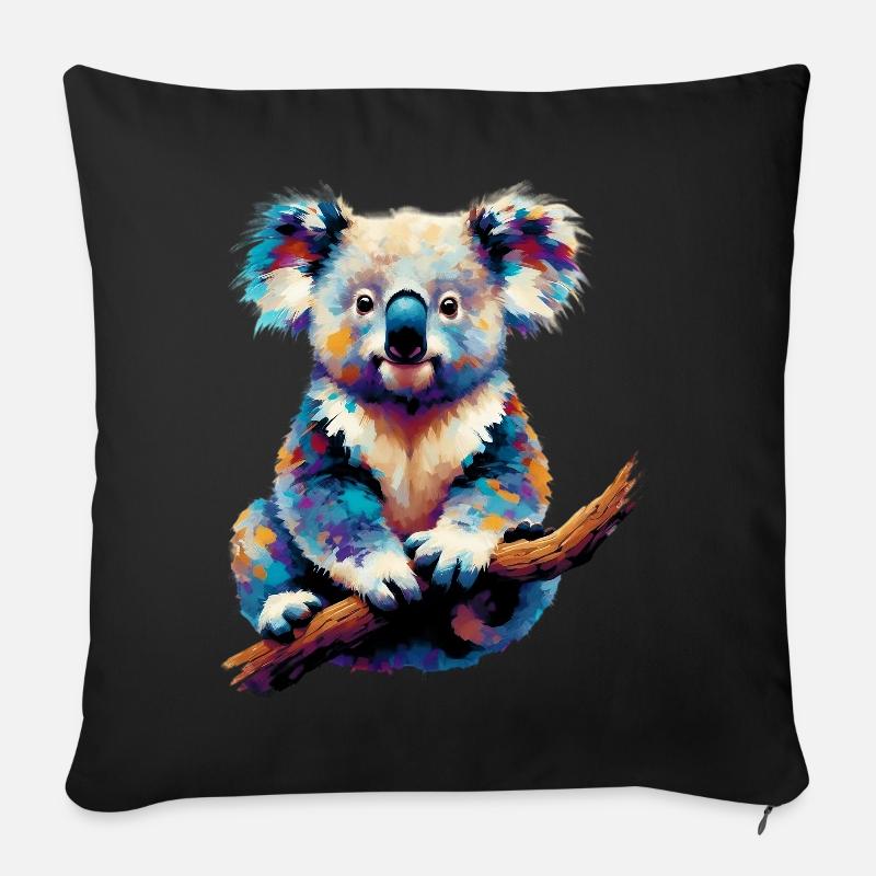 Koala - Sofakissenbezug 45 x 45 cm - Schwarz