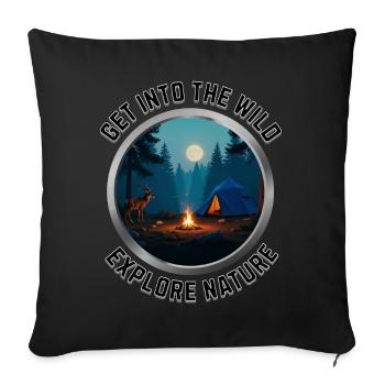 Explore Nature - Sofa pillowcase 17,3'' x 17,3'' (45 x 45 cm) - black - Front
