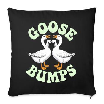 Goose Duo Heart Emblem - Sofa pillowcase 17,3'' x 17,3'' (45 x 45 cm) - black - Front