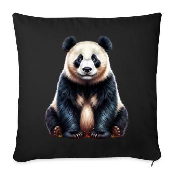 Panda - Sofa pillowcase 17,3'' x 17,3'' (45 x 45 cm) - black - Front