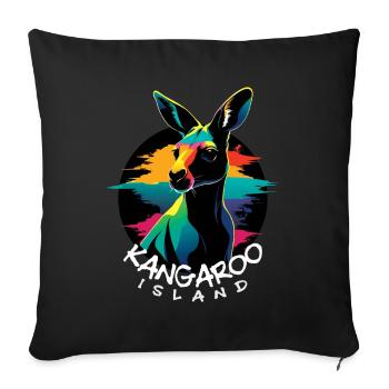 Kangaroo Island - Sofa pillowcase 17,3'' x 17,3'' (45 x 45 cm) - black - Front