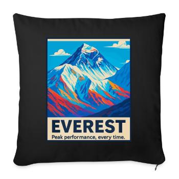 Everest – Peak Performance - Sofa pillowcase 17,3'' x 17,3'' (45 x 45 cm) - black - Front
