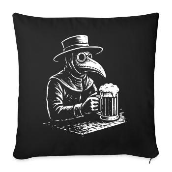 Médecin de la peste Cheers Design - Housse de coussin décorative 45 x 45 cm - noir - Devant