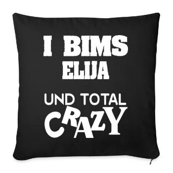 Gift for Elijah - Sofa pillowcase 17,3'' x 17,3'' (45 x 45 cm) - black - Front